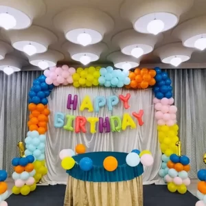 Colorful birthday decorations for kids